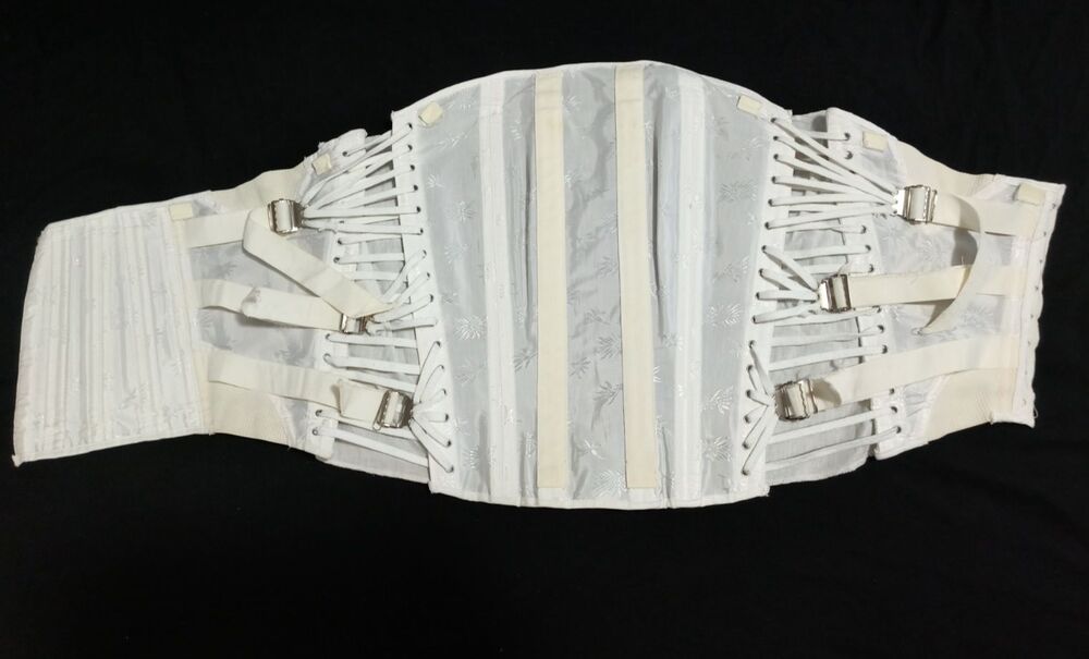 Vintage Freeman Sacro Lumbar Corset Back Brace Size 30/38 White Medical Support